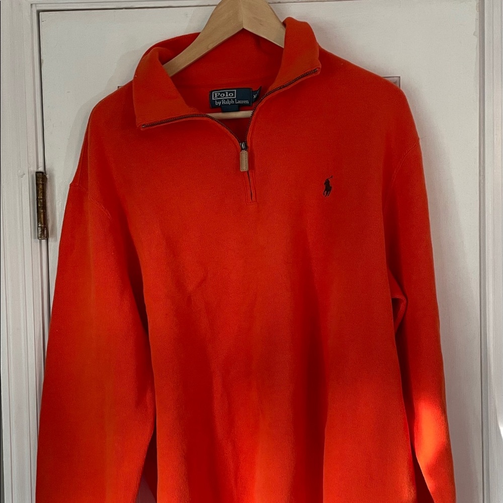 Polo Orange Qtr Zip